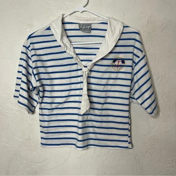 Vintage Style Up Sailor Top Size Medium - Picture 2 of 8